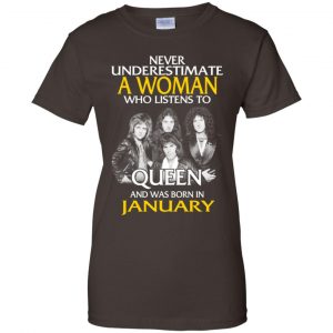 A Woman Who Listens To Queen And Was Born In January T-Shirts, Hoodie, Tank 23