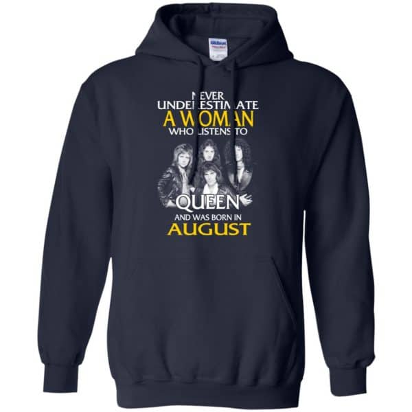 A Woman Who Listens To Queen And Was Born In August T-Shirts, Hoodie, Tank 8