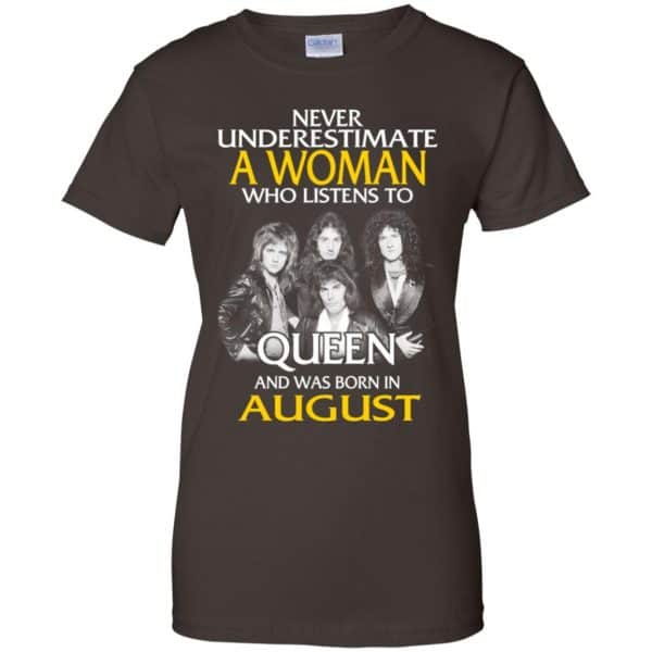 A Woman Who Listens To Queen And Was Born In August T-Shirts, Hoodie, Tank 12