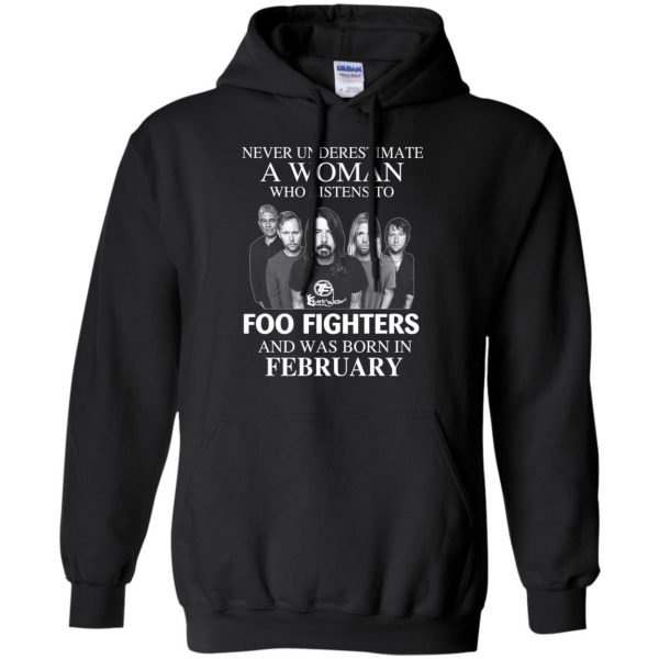 A Woman Who Listens To Foo Fighters And Was Born In February T-Shirts, Hoodie, Tank 7