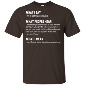 What I Say I'm A Software Developer What People Hear What I Mean T-Shirts, Hoodie, Tank 15