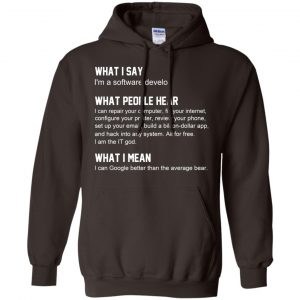 What I Say I'm A Software Developer What People Hear What I Mean T-Shirts, Hoodie, Tank 20