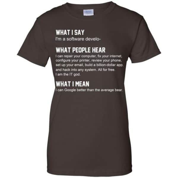 What I Say I'm A Software Developer What People Hear What I Mean T-Shirts, Hoodie, Tank 12