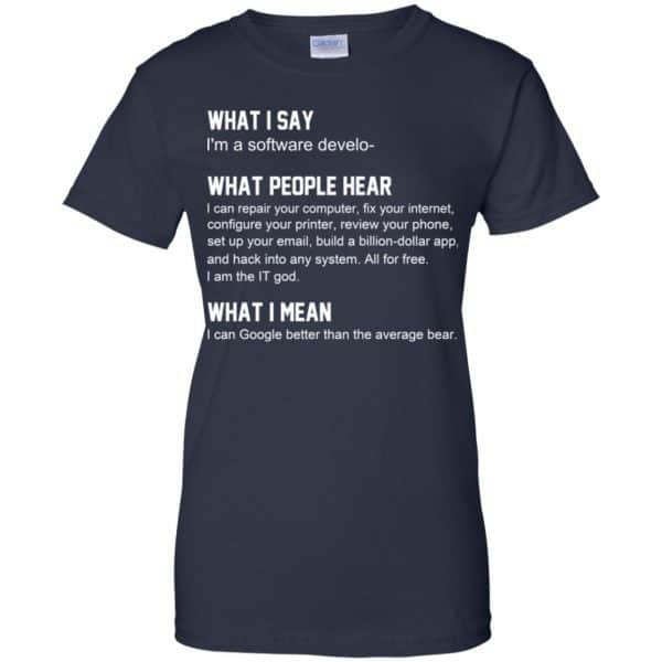 What I Say I'm A Software Developer What People Hear What I Mean T-Shirts, Hoodie, Tank 13