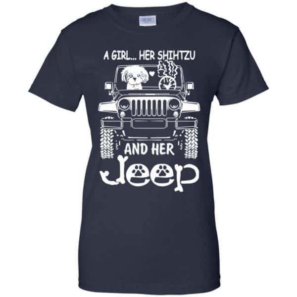 A Girl Her Shih Tzu And Her Jeep T-Shirts, Hoodie, Tank 13