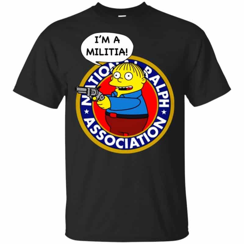 Ralph Wiggum I’m A Militia Shirt, Hoodie, Tank Top - 0sTees