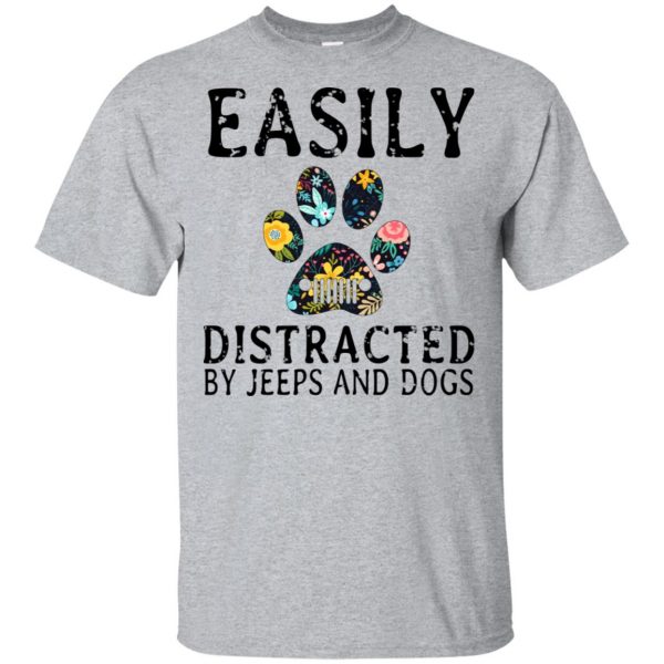 Easily Distracted By Jeeps And Dogs T-Shirts, Hoodie, Tank 3