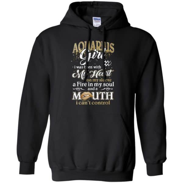 Aquarius Girl I Was Born With My Heart On My Sleeve T-Shirts