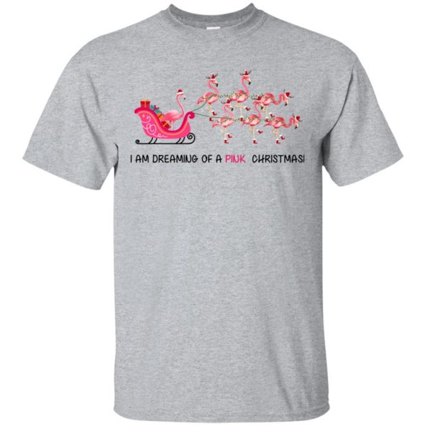 Flamingo I Am Dreaming Of A Pink Christmas T-Shirts, Hoodie, Tank 3