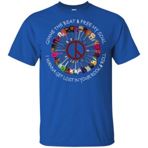 Hippie Guitar Rock Gimme The Beat And Free My Soul I Wanna Get Lost In Your Rock And Roll T-Shirts, Hoodie, Tank 16