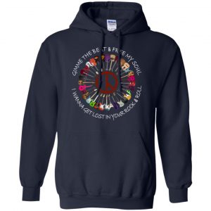 Hippie Guitar Rock Gimme The Beat And Free My Soul I Wanna Get Lost In Your Rock And Roll T-Shirts, Hoodie, Tank 19