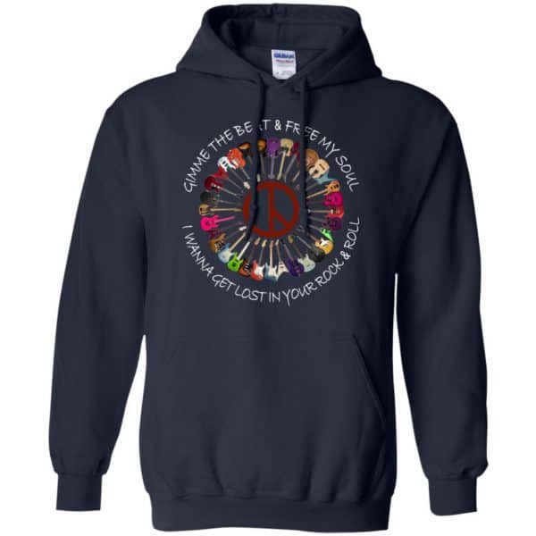 Hippie Guitar Rock Gimme The Beat And Free My Soul I Wanna Get Lost In Your Rock And Roll T-Shirts, Hoodie, Tank 8