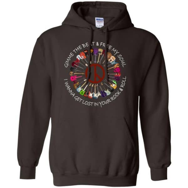 Hippie Guitar Rock Gimme The Beat And Free My Soul I Wanna Get Lost In Your Rock And Roll T-Shirts, Hoodie, Tank 9