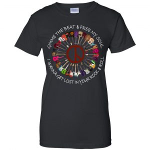 Hippie Guitar Rock Gimme The Beat And Free My Soul I Wanna Get Lost In Your Rock And Roll T-Shirts, Hoodie, Tank 22