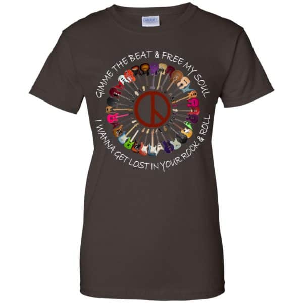 Hippie Guitar Rock Gimme The Beat And Free My Soul I Wanna Get Lost In Your Rock And Roll T-Shirts, Hoodie, Tank 12