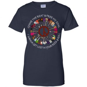 Hippie Guitar Rock Gimme The Beat And Free My Soul I Wanna Get Lost In Your Rock And Roll T-Shirts, Hoodie, Tank 24