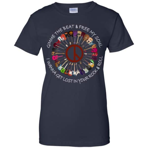 Hippie Guitar Rock Gimme The Beat And Free My Soul I Wanna Get Lost In Your Rock And Roll T-Shirts, Hoodie, Tank 13