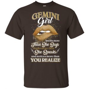 Gemini Girl Knows More Than She Says Zodiac Birthday T-Shirts, Hoodie, Tank Apparel 2