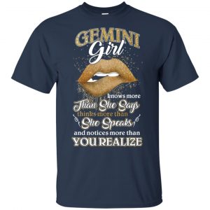 Gemini Girl Knows More Than She Says Zodiac Birthday T-Shirts, Hoodie, Tank 17