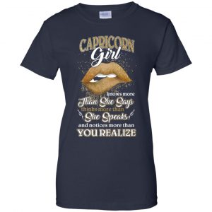 Capricorn Girl Knows More Than She Says Zodiac Birthday T-Shirts, Hoodie, Tank 24