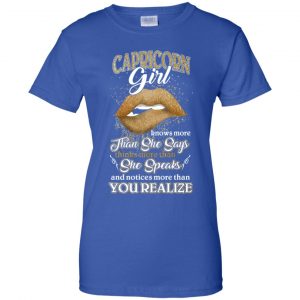 Capricorn Girl Knows More Than She Says Zodiac Birthday T-Shirts, Hoodie, Tank 25