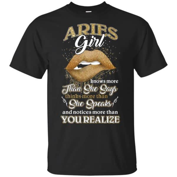 Aries Girl Knows More Than She Says Zodiac Birthday T-Shirts, Hoodie, Tank Apparel 3