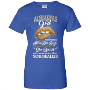Aquarius Girl Knows More Than She Says Zodiac Birthday T-Shirts, Hoodie, Tank 25