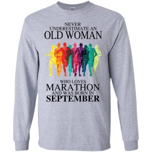 An Old Woman Who Loves Marathon And Was Born In September T-Shirts, Hoodie, Tank 16