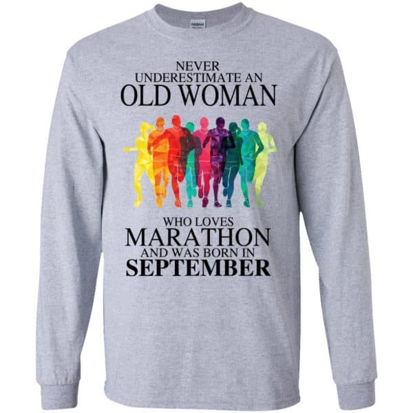 An Old Woman Who Loves Marathon And Was Born In September T-Shirts, Hoodie, Tank 5