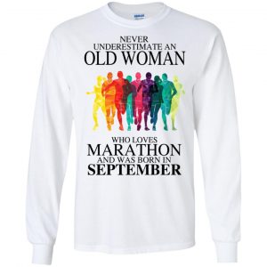 An Old Woman Who Loves Marathon And Was Born In September T-Shirts, Hoodie, Tank 17