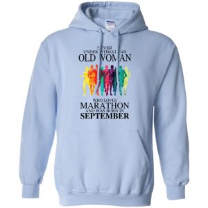 An Old Woman Who Loves Marathon And Was Born In September T-Shirts, Hoodie, Tank 21