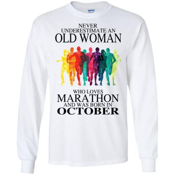 An Old Woman Who Loves Marathon And Was Born In October T-Shirts, Hoodie, Tank 7
