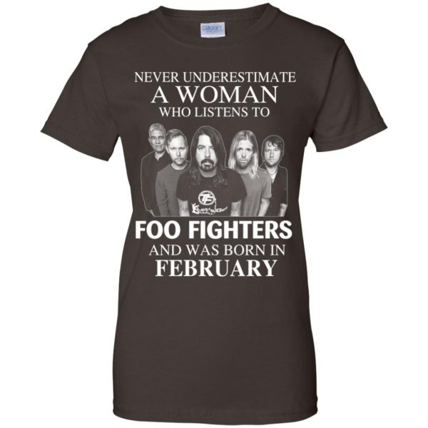 A Woman Who Listens To Foo Fighters And Was Born In February T-Shirts, Hoodie, Tank 12