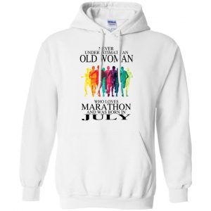 An Old Woman Who Loves Marathon And Was Born In July T-Shirts, Hoodie, Tank 21