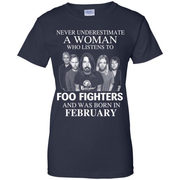 A Woman Who Listens To Foo Fighters And Was Born In February T-Shirts, Hoodie, Tank 13