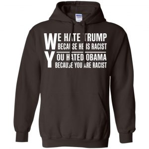 We Hate Trump Because He Is Racist You Hated Obama Because You Are Racist Shirt, Hoodie, Tank 8
