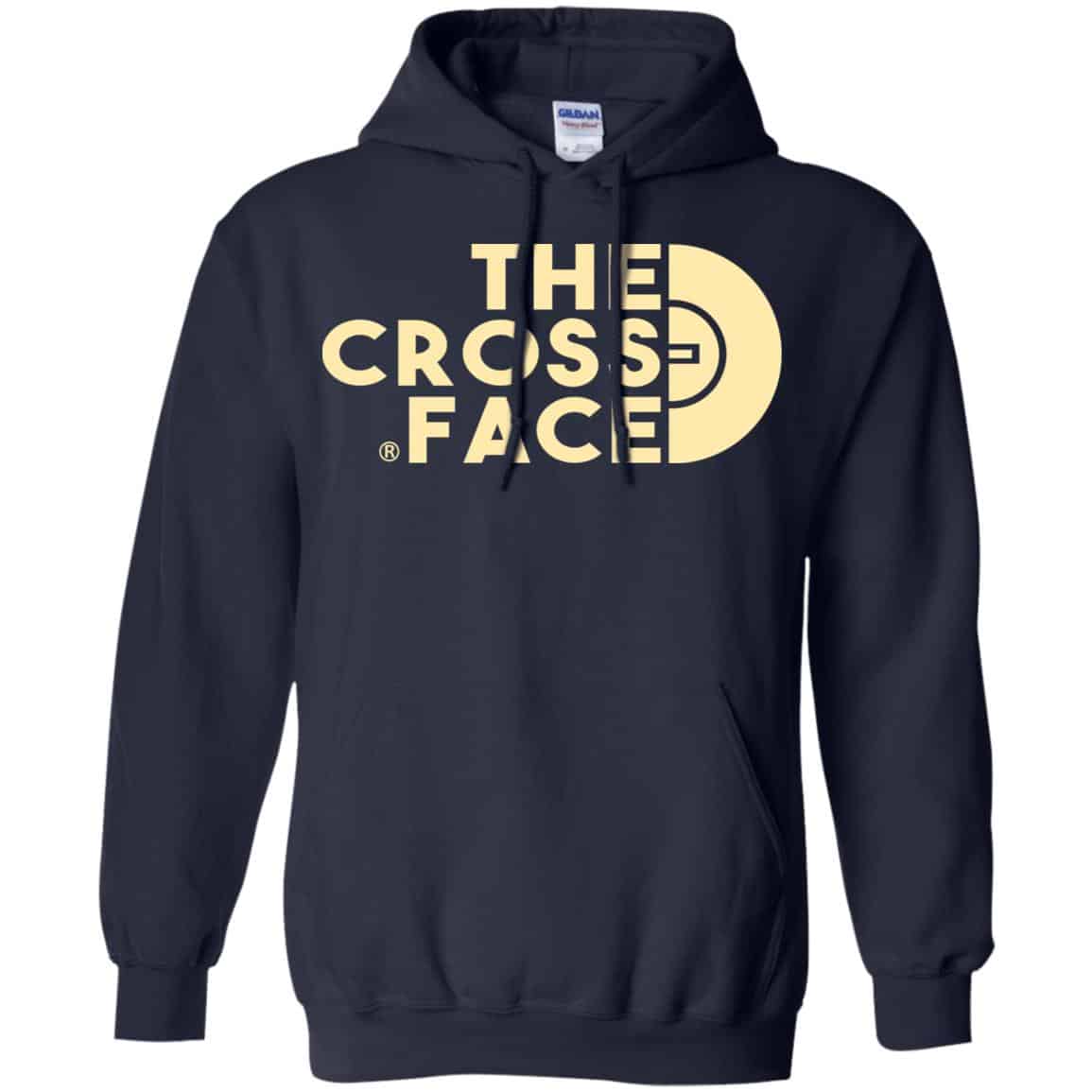 cross face hoodie