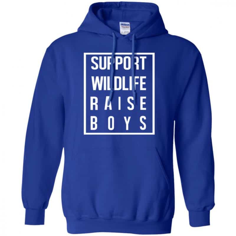 Support Wildlife, Raise Boys Hoodie