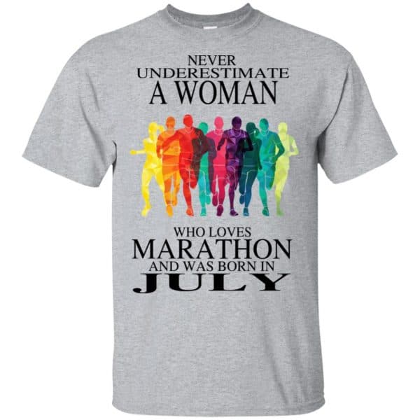 A Woman Who Loves Marathon And Was Born In July T-Shirts, Hoodie, Tank 3