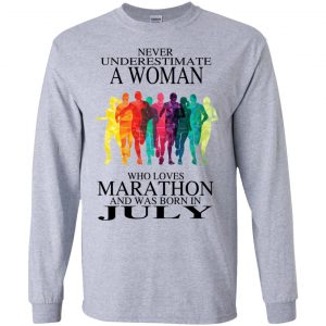 A Woman Who Loves Marathon And Was Born In July T-Shirts, Hoodie, Tank 17