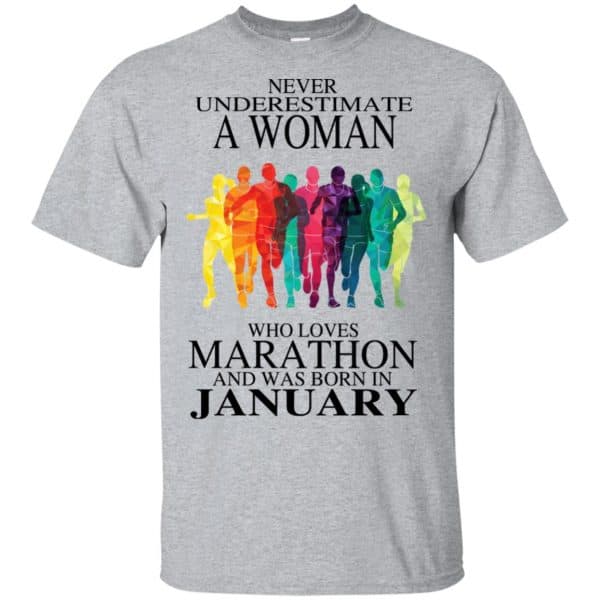 A Woman Who Loves Marathon And Was Born In January T-Shirts, Hoodie, Tank 3