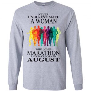A Woman Who Loves Marathon And Was Born In August T-Shirts, Hoodie, Tank 17