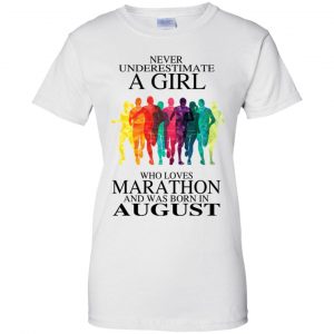 A Girl Who Loves Marathon And Was Born In August T-Shirts, Hoodie, Tank 24