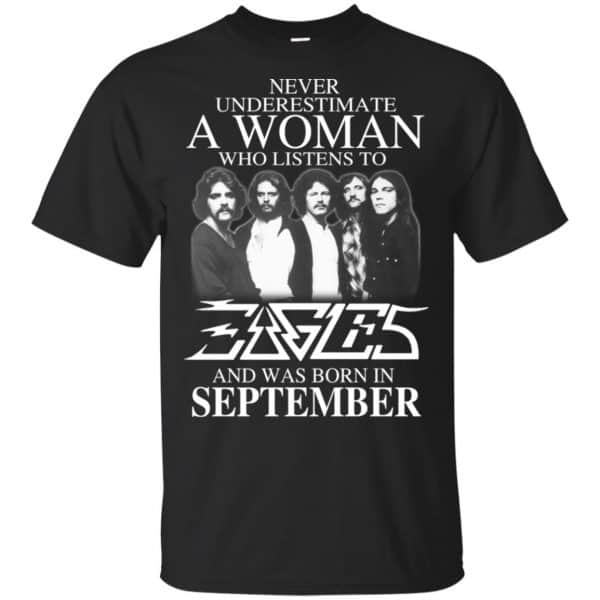 A Woman Who Listens To Eagles And Was Born In September T-Shirts, Hoodie, Tank 3