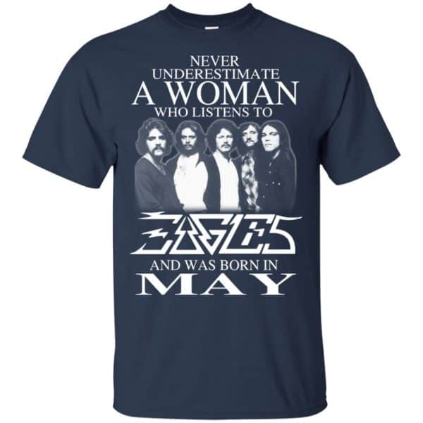 A Woman Who Listens To Eagles And Was Born In May T-Shirts, Hoodie, Tank 6