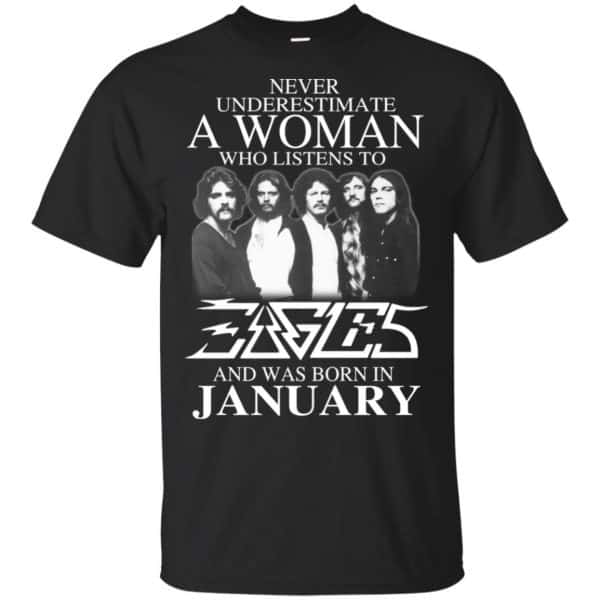 A Woman Who Listens To Eagles And Was Born In January T-Shirts, Hoodie, Tank 3