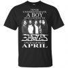 A Boy Who Listens To Eagles And Was Born In April T-Shirts, Hoodie, Tank 1
