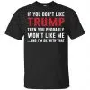 If You Don't Like Trump Then You Probably Won't Like Me T-Shirts, Hoodie, Tank 1