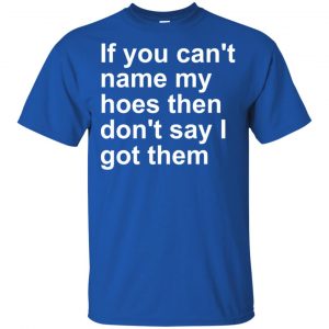 If You Can't Name My Hoes Then Don't Say I Got Them Shirt, Hoodie, Tank 16