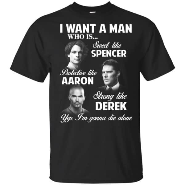 I Want A Man Who Is Sweet Like Spencer Protective Like Aaron Strong Like Derek Shirt, Hoodie, Tank 3